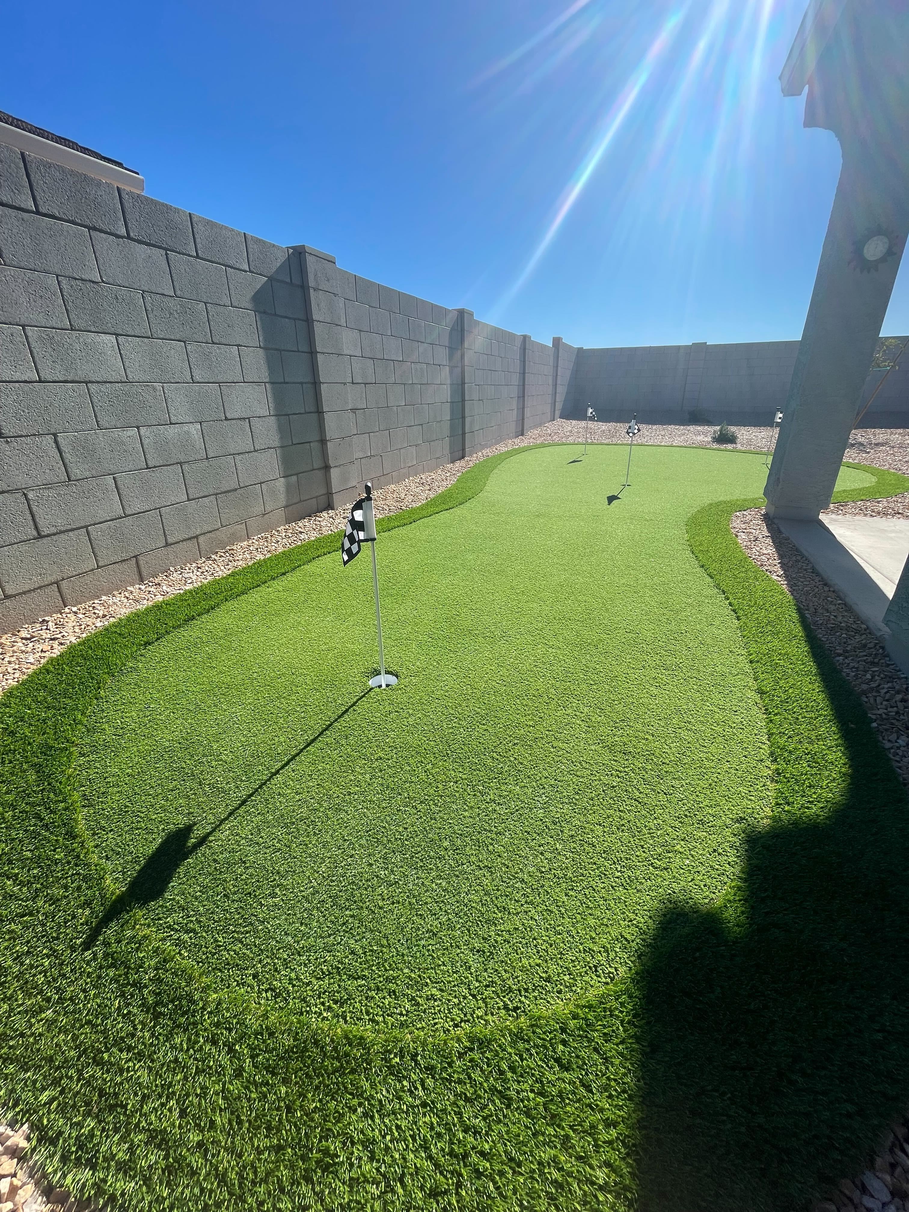 Backyard putting green Mesa AZ